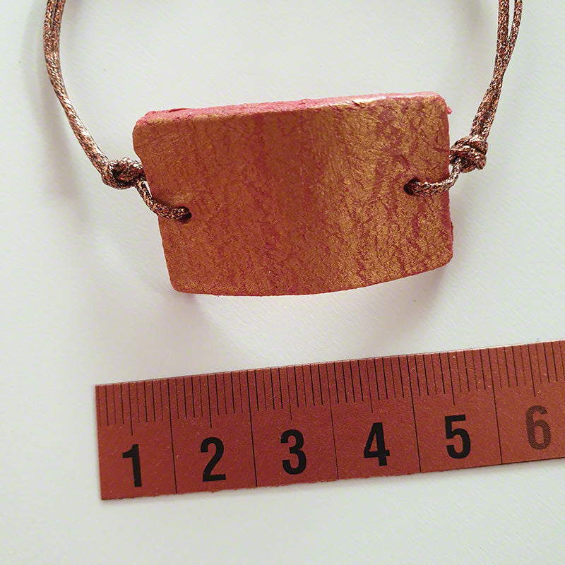 clay bracelet with adjustable cord