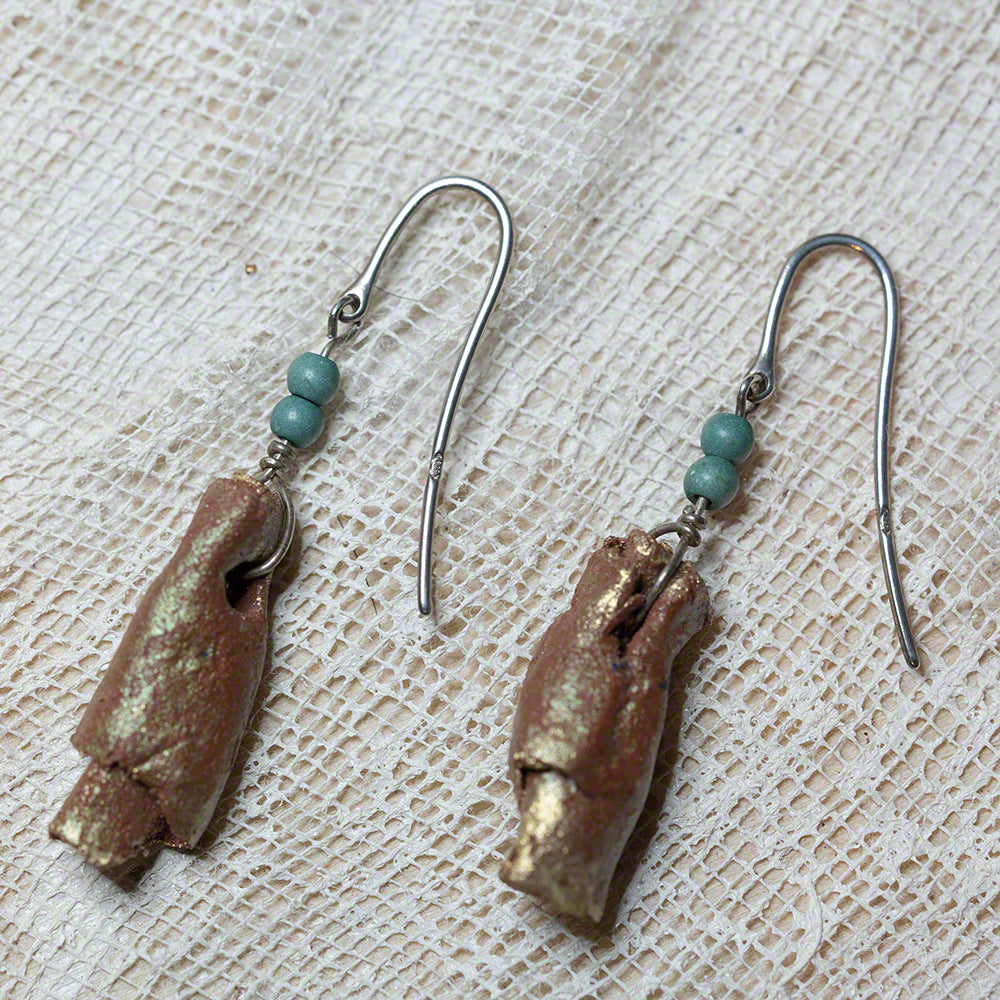 handmade clay earrings