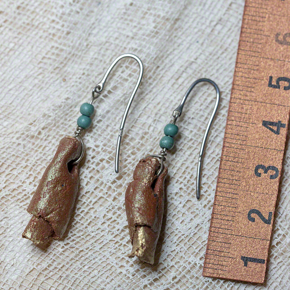 handmade clay earrings