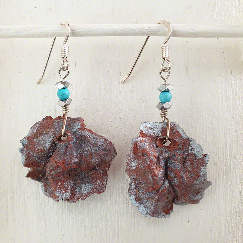 Handmade earrings from self-drying clay| Inkea art and design