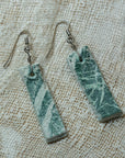 Clay earrings  in green shades
