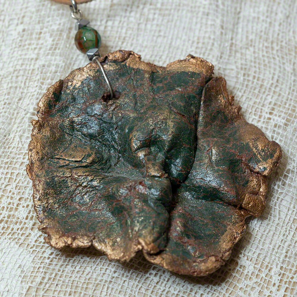 handmade clay pendant