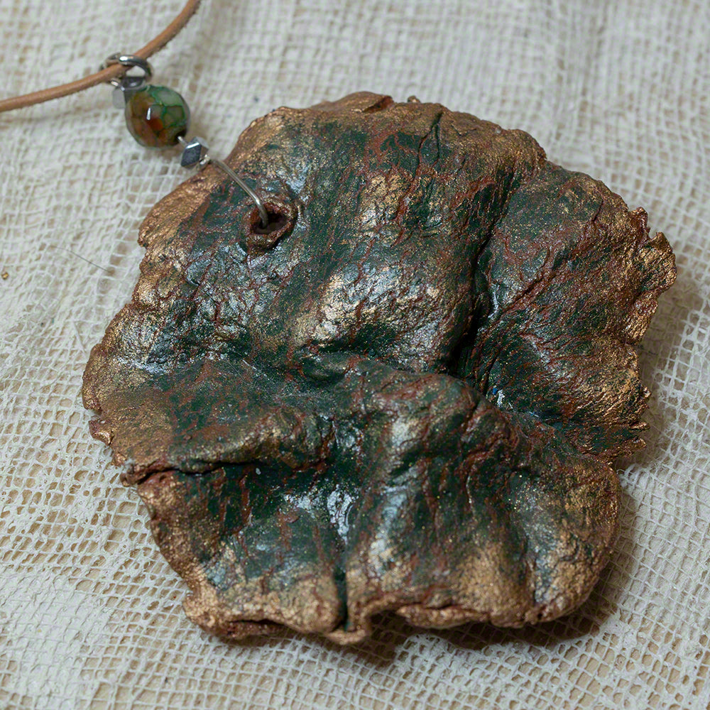 handmade clay pendant