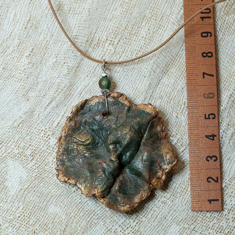 handmade clay pendant