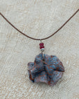 handmade clay pendant agate hematite