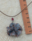 handmade clay pendant agate hematite