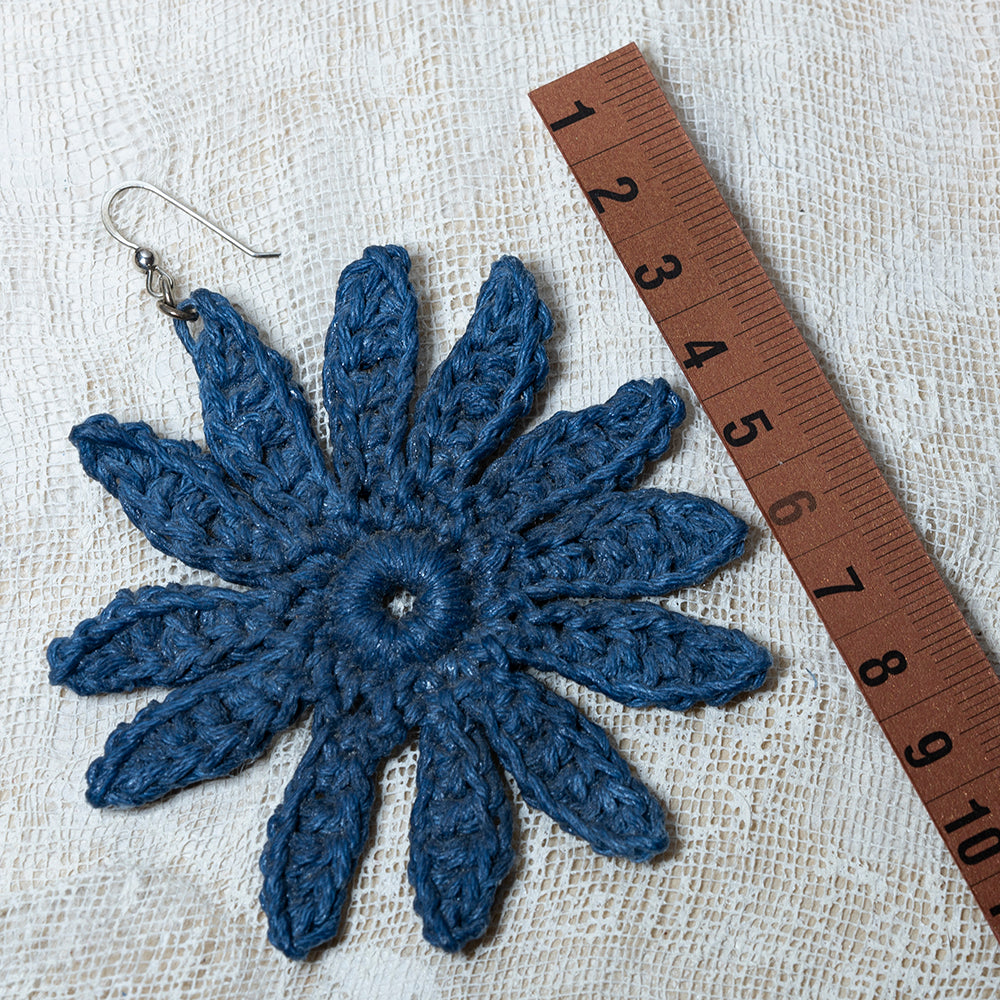 crochet flower earrings