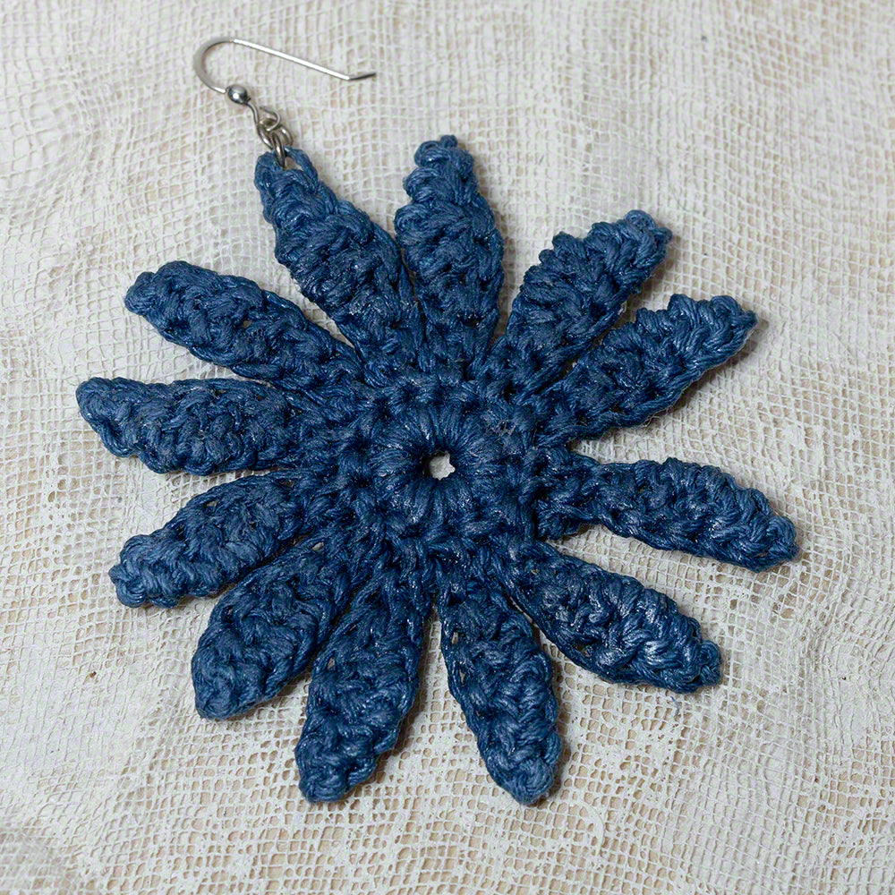 crochet flower earrings