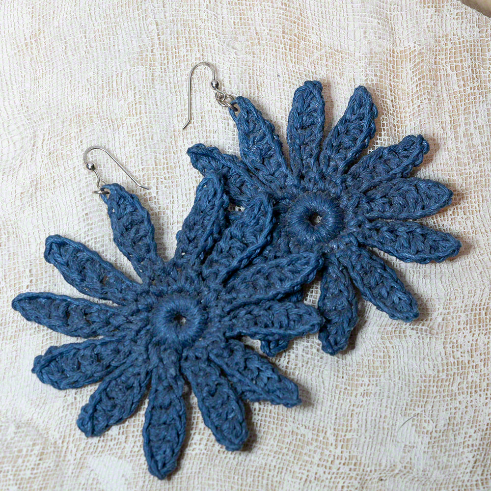 crochet flower earrings