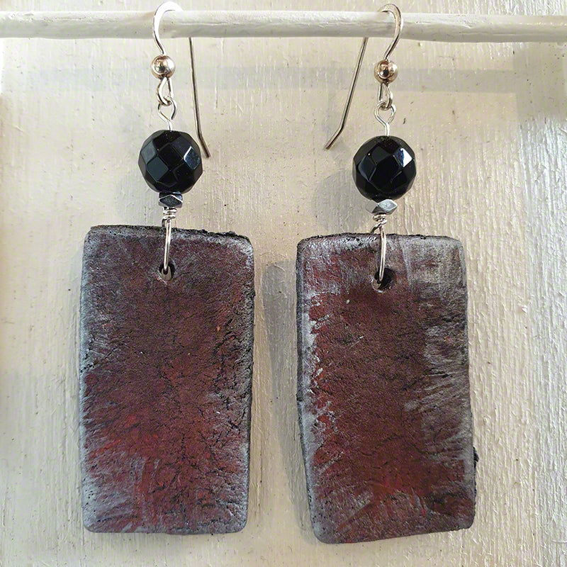 handmade clay earrings silver 925