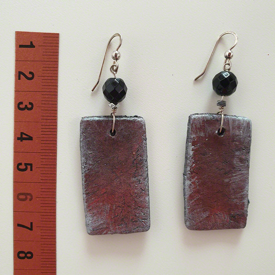 handmade clay earrings silver 925