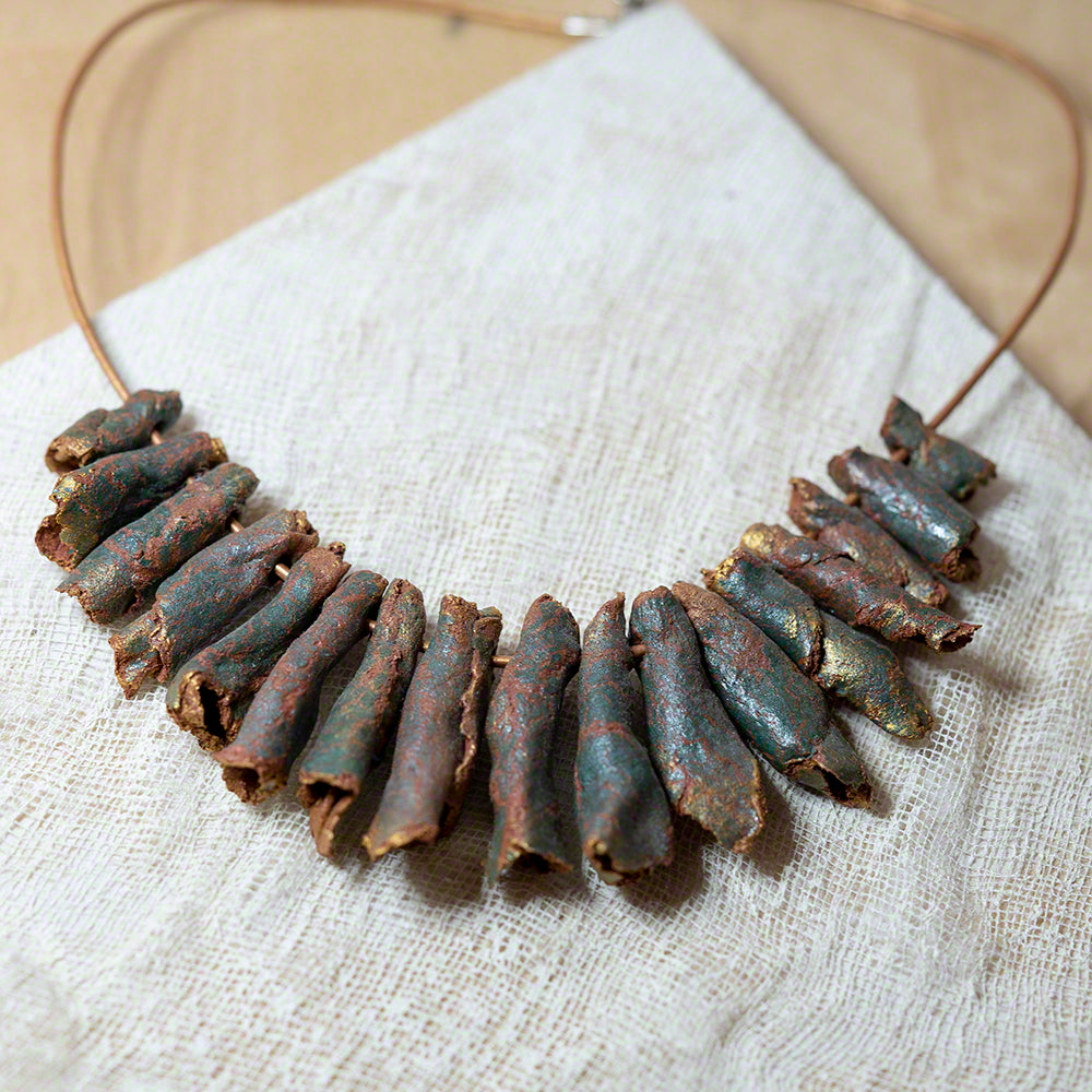 handmade clay necklace