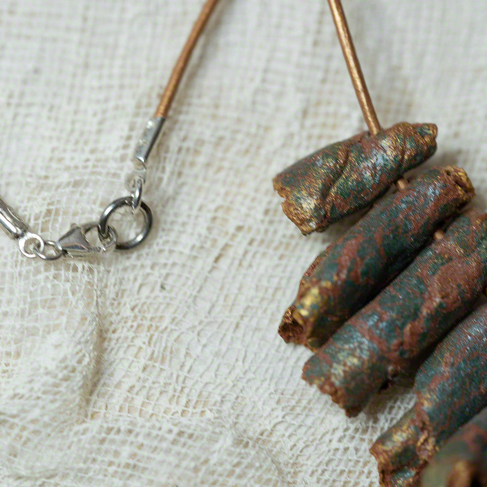 handmade clay necklace