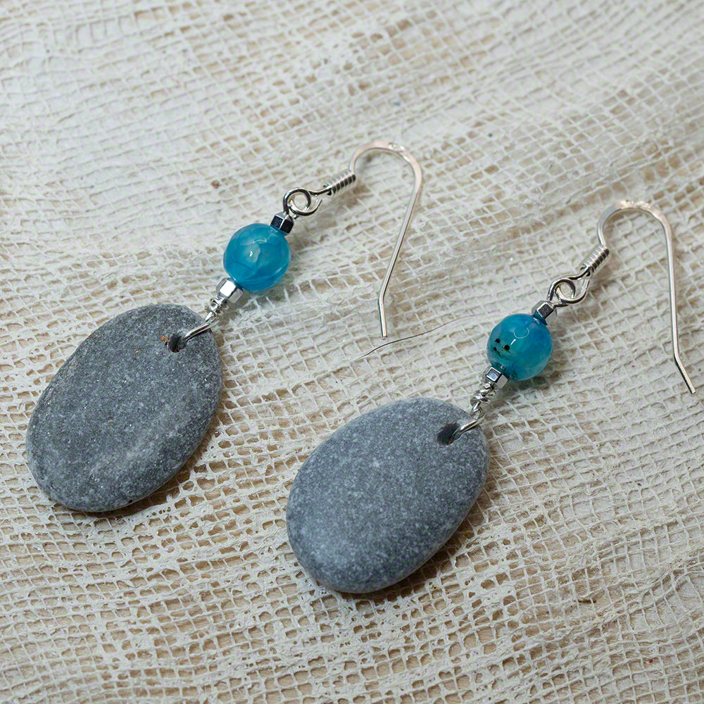 sea pebble earrings