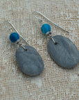 grey pebble earrings