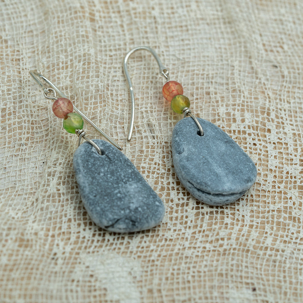 Sea pebble earrings