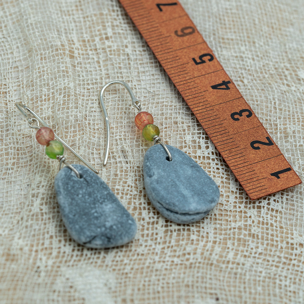 Sea pebble earrings