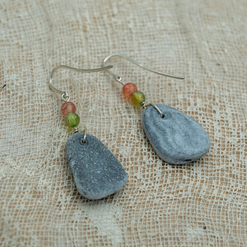 Sea pebble earrings