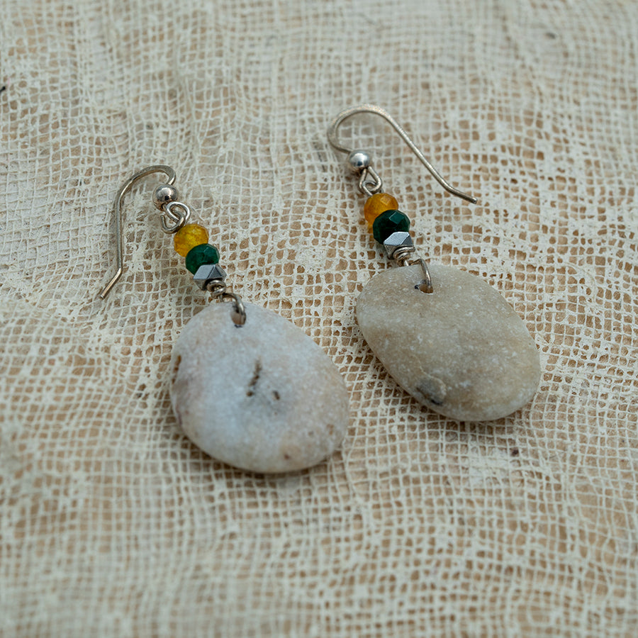 Sea pebble earrings