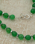 green agate hematite pendant