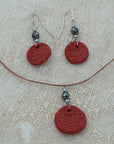 red clay earrings