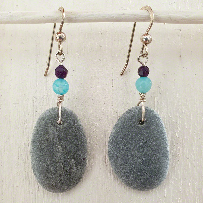 sea pebble earrings