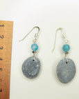 sea pebble earrings silver 925