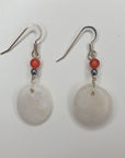 pebble earrings silver 925 agate