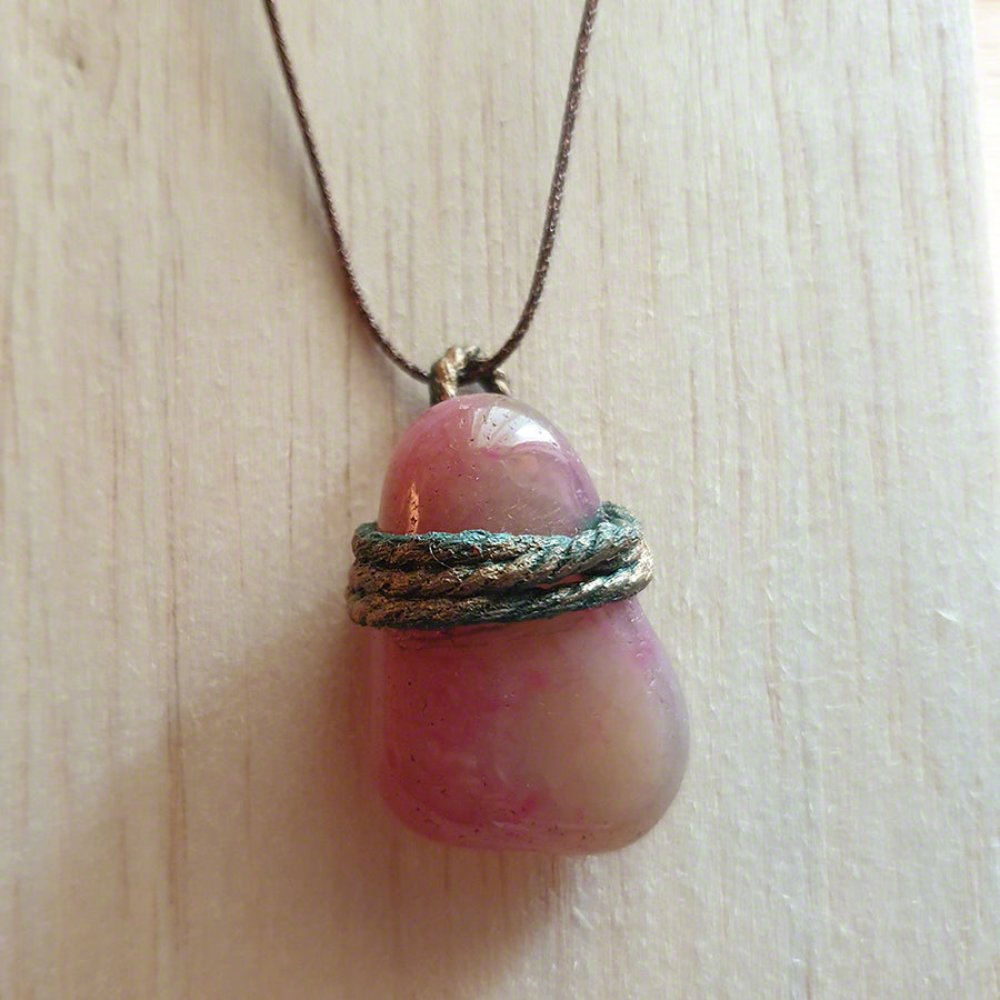 handmade stone pendant agate