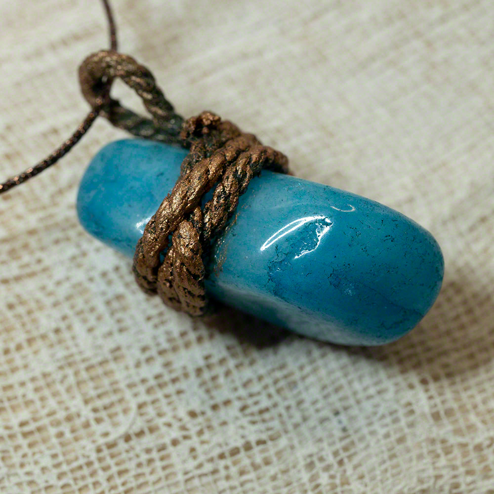 azure agate pendant