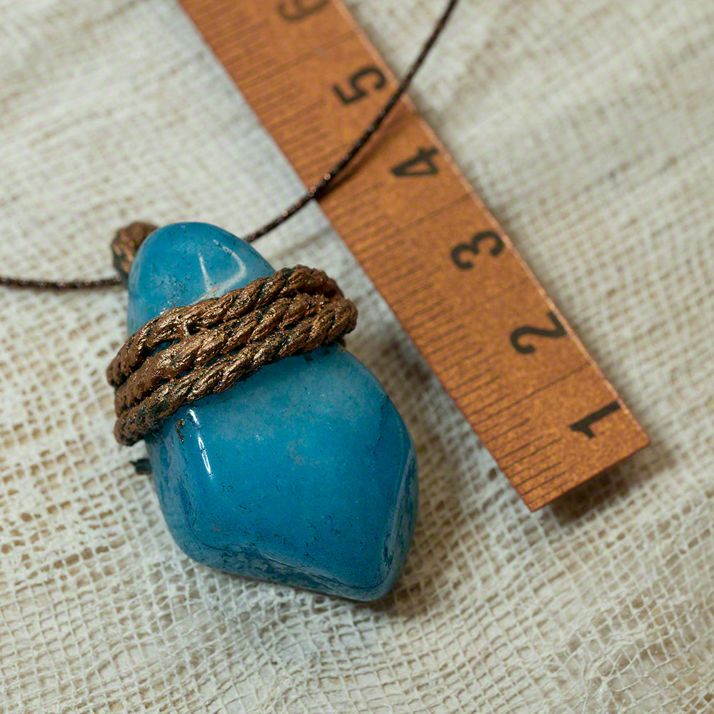 azure agate pendant