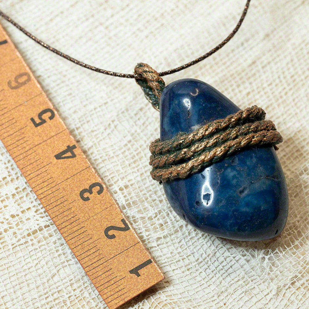 blue agate pendant