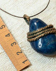 blue agate pendant