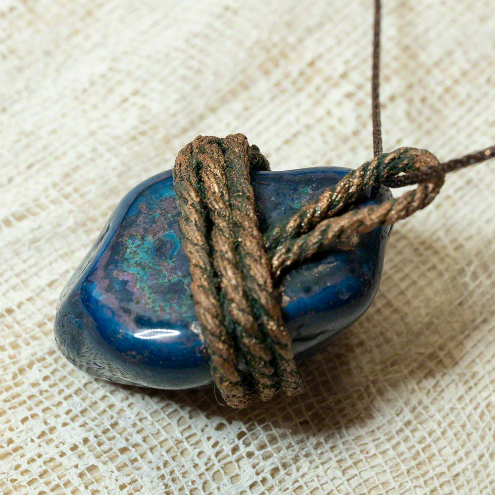 blue agate pendant