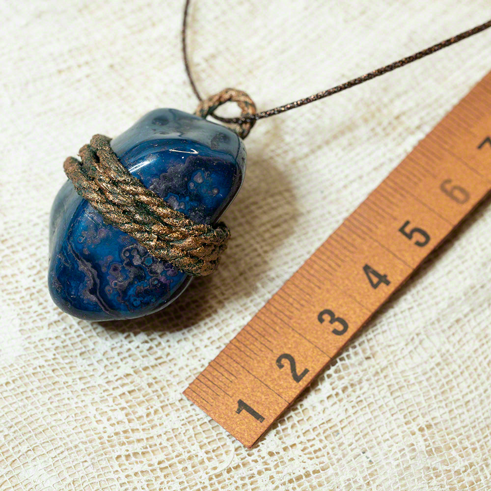 blue agate pendant