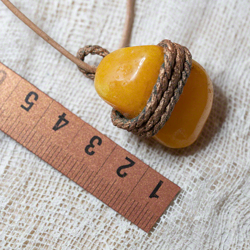 yellow agate pendant