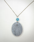 sea pebble pendant silver chain