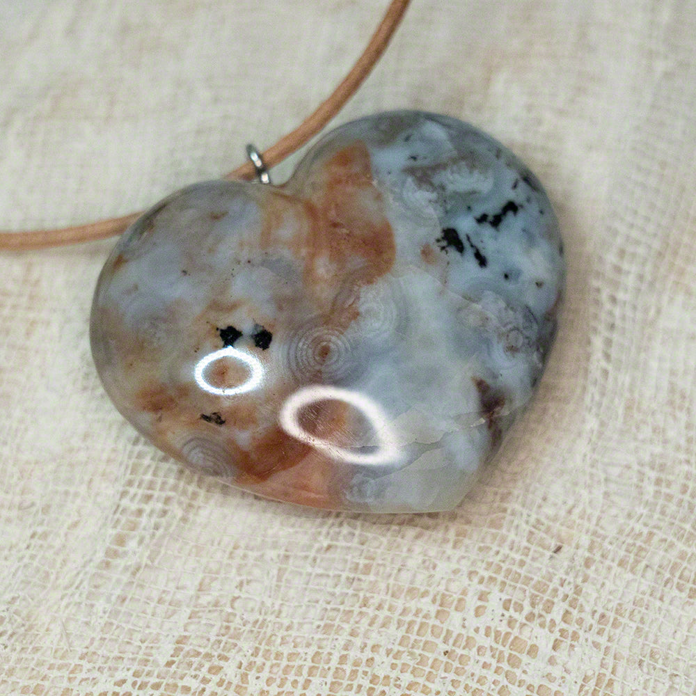 stone heart pendant