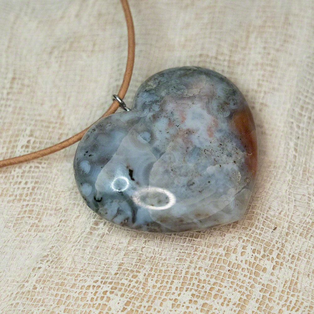 stone heart pendant