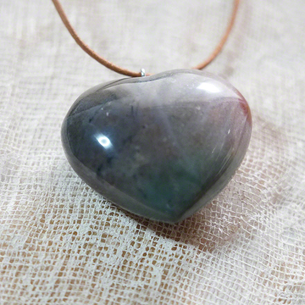 stone heart pendant