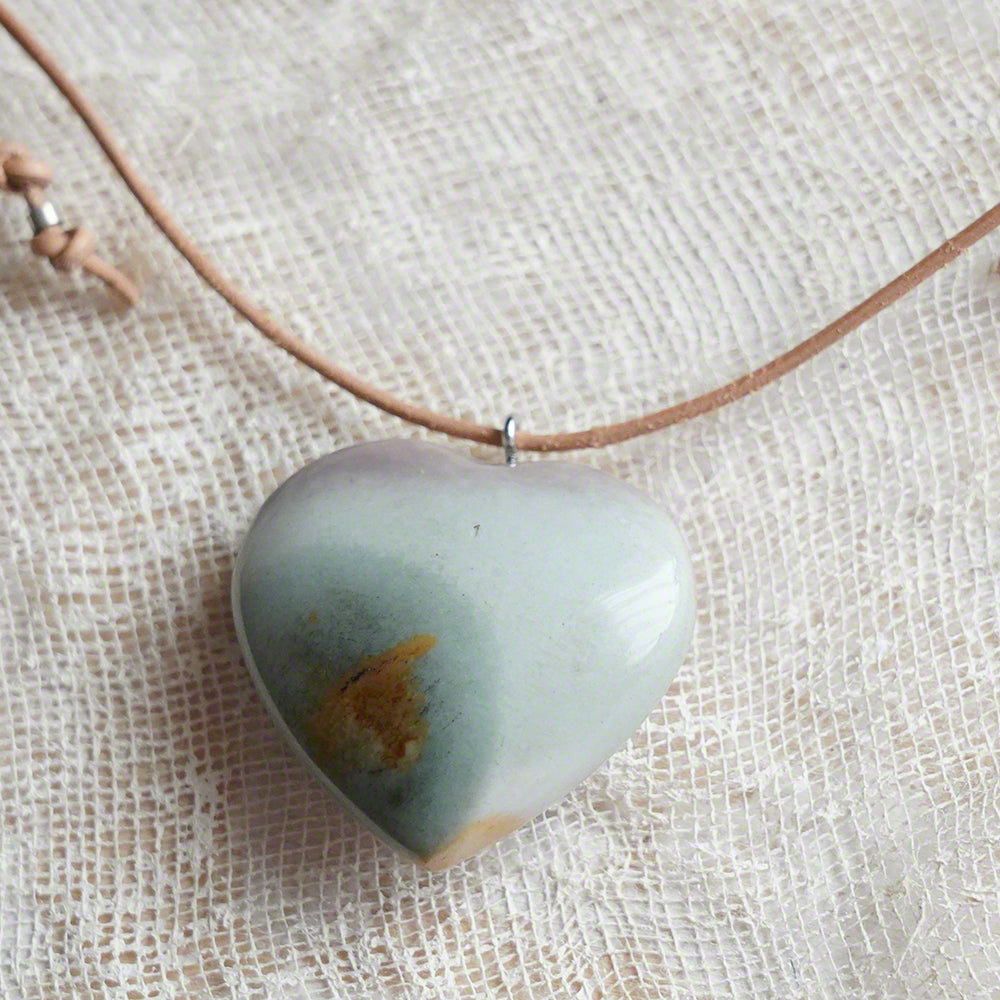 stone heart pendant