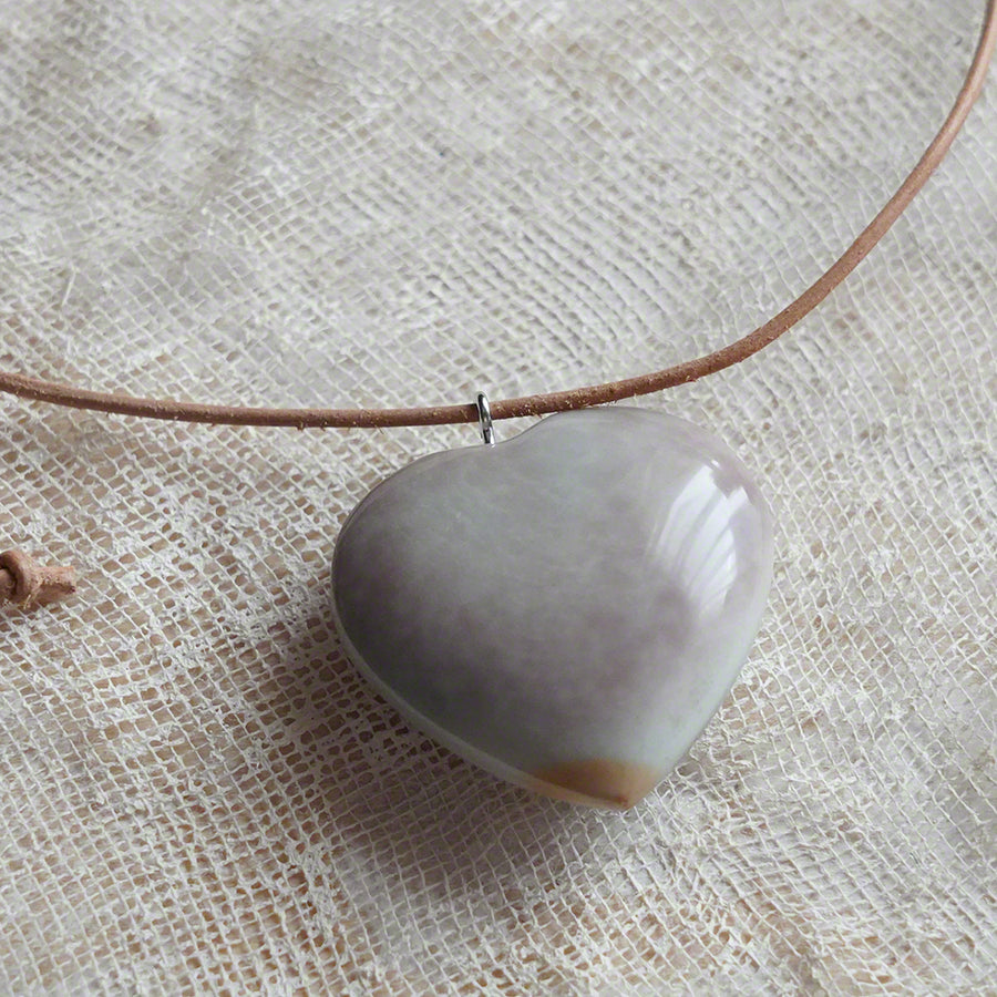 stone heart pendant
