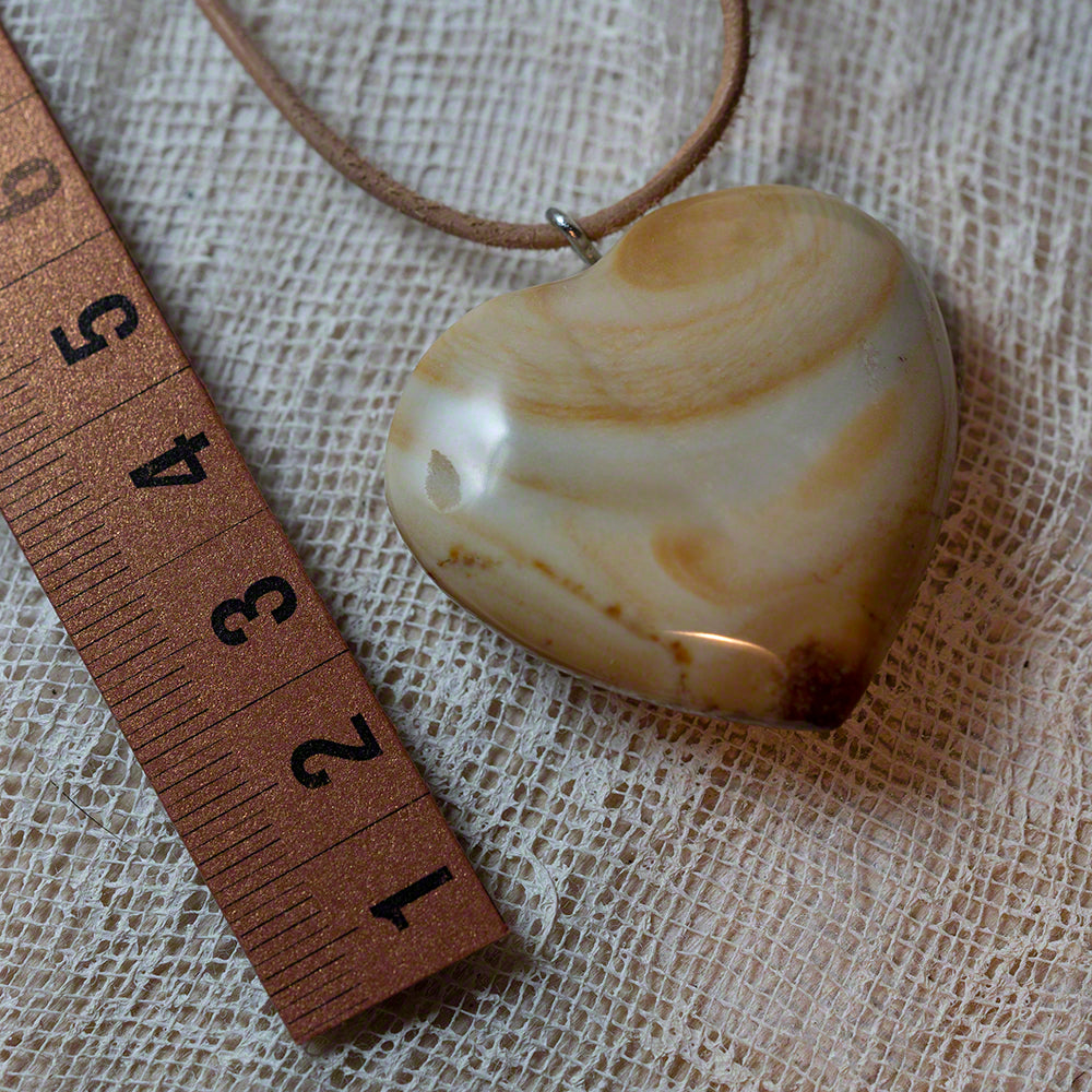 natural stone heart pendant