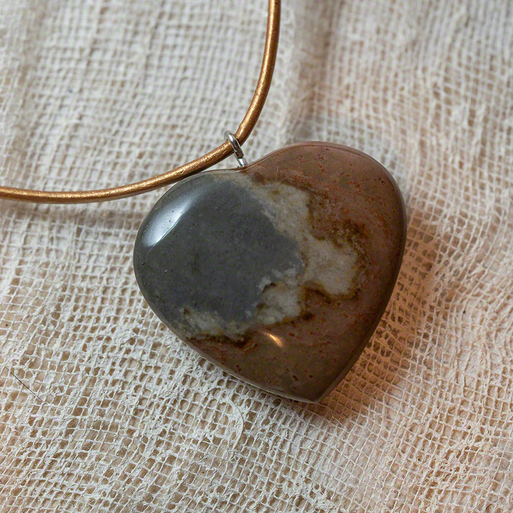 natural heart pendant