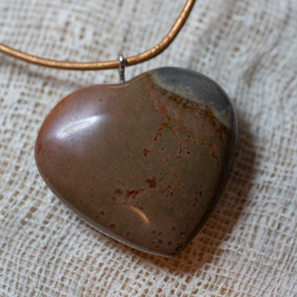 natural heart pendant